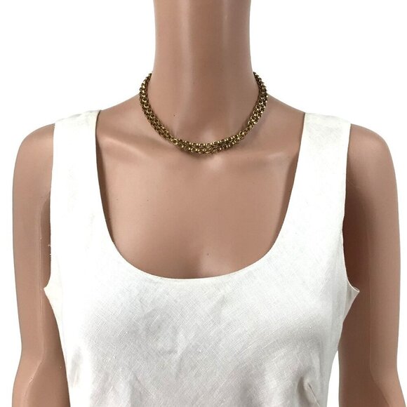 Accessocraft NYC Choker or Long Length Chain Necklace gold Tone - Picture 2 of 4